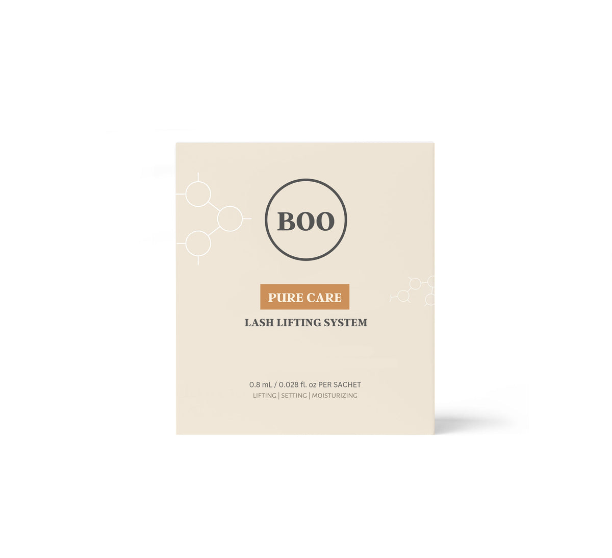 Pure Care Lash and Brow Lift Pack, the 3-step glue-free lifting system included in the kit